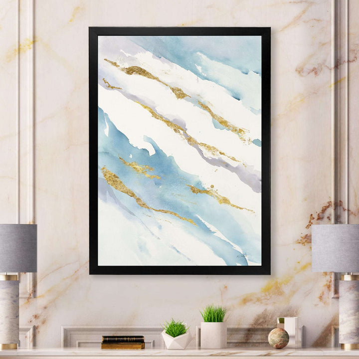 Abstract Drift v2 Framed Print Vibrant Black - 1.5" Width