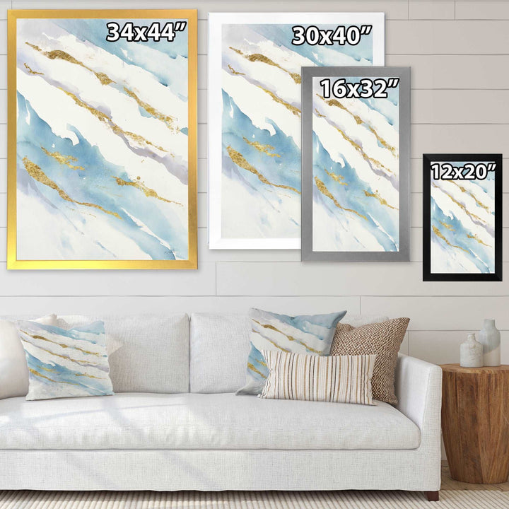 Abstract Drift v2 Framed Print Matte White - 1.5" Width