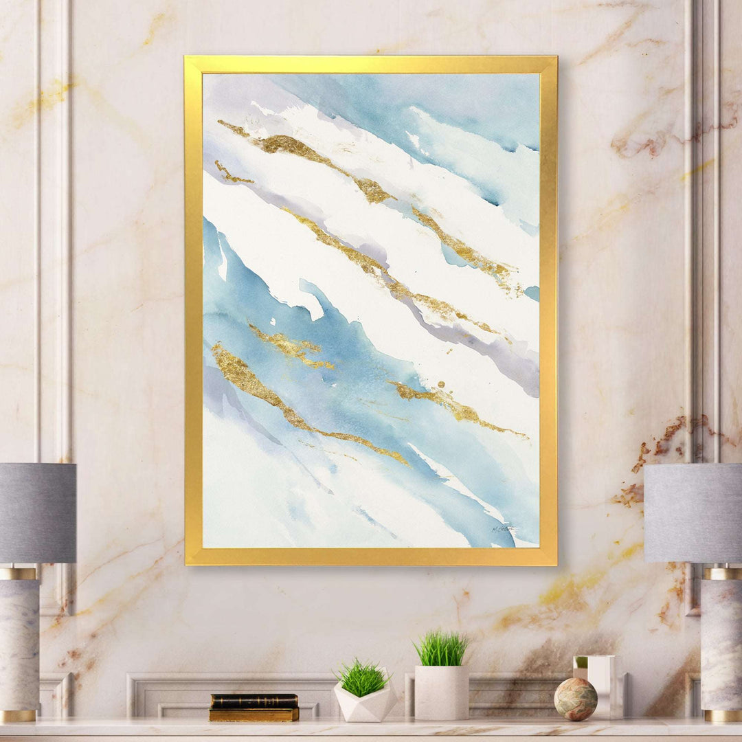 Abstract Drift v2 Framed Print Vibrant Gold - 1.5" Width