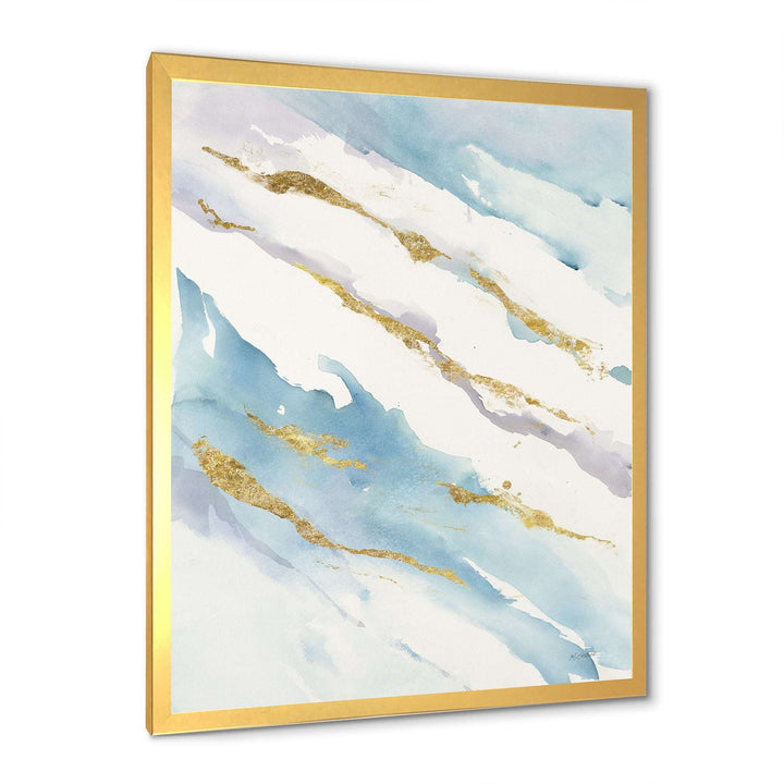 Abstract Drift v2 Framed Print Vibrant Gold - 1.5" Width