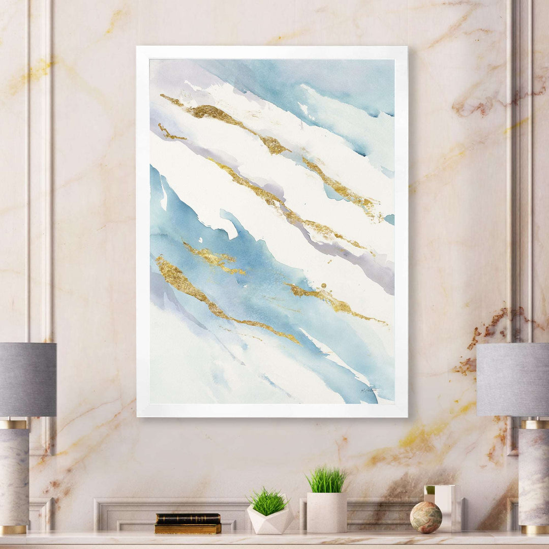 Abstract Drift v2 Framed Print Matte White - 1.5" Width