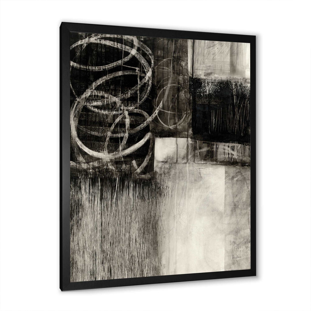 A Geometric Day I Framed Print Vibrant Black - 1.5" Width