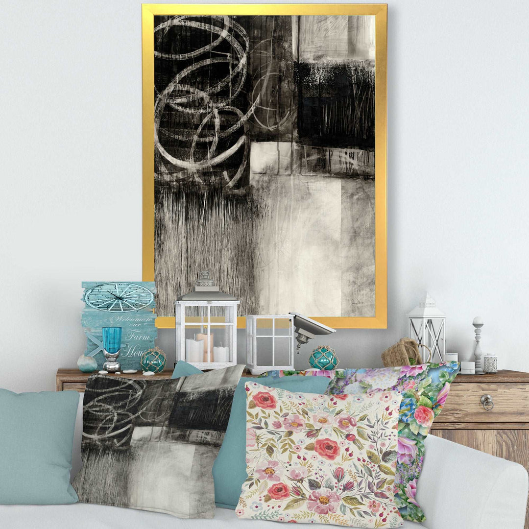 A Geometric Day I Framed Print Vibrant Gold - 1.5" Width