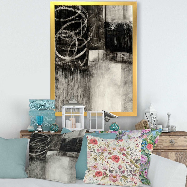 A Geometric Day I Framed Print Vibrant Gold - 1.5" Width