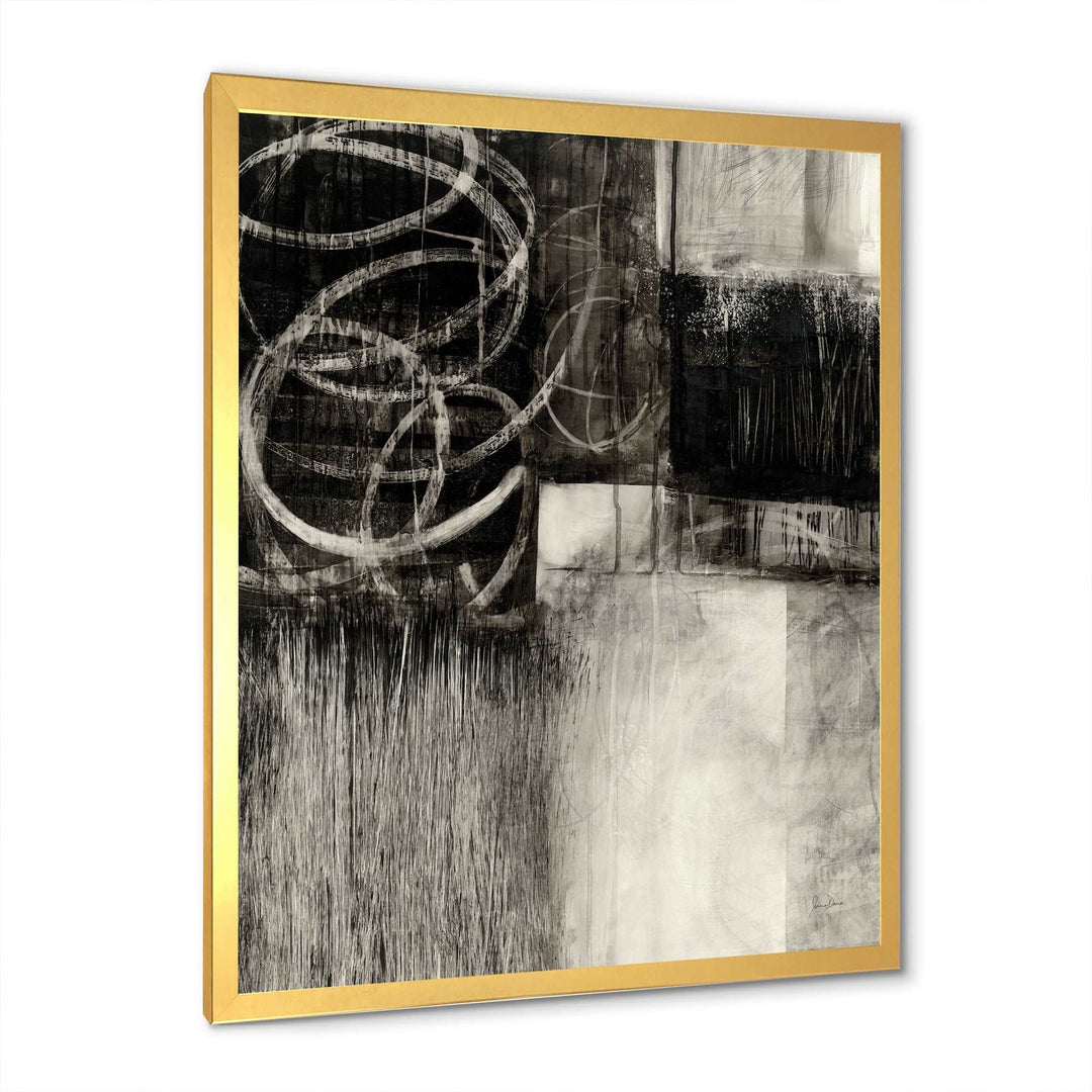 A Geometric Day I Framed Print Vibrant Gold - 1.5" Width