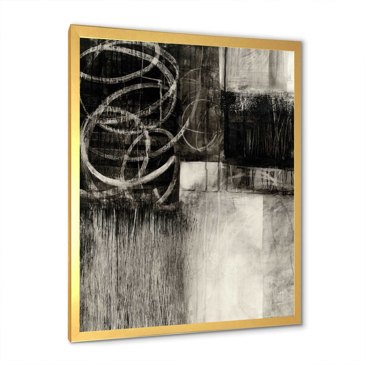 A Geometric Day I Framed Print Vibrant Gold - 1.5" Width