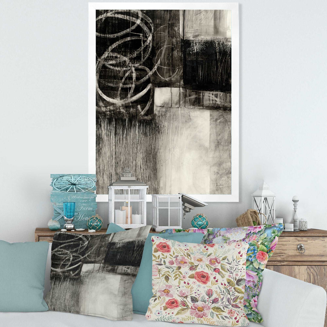 A Geometric Day I Framed Print Matte White - 1.5" Width