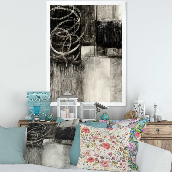 A Geometric Day I Framed Print Matte White - 1.5" Width