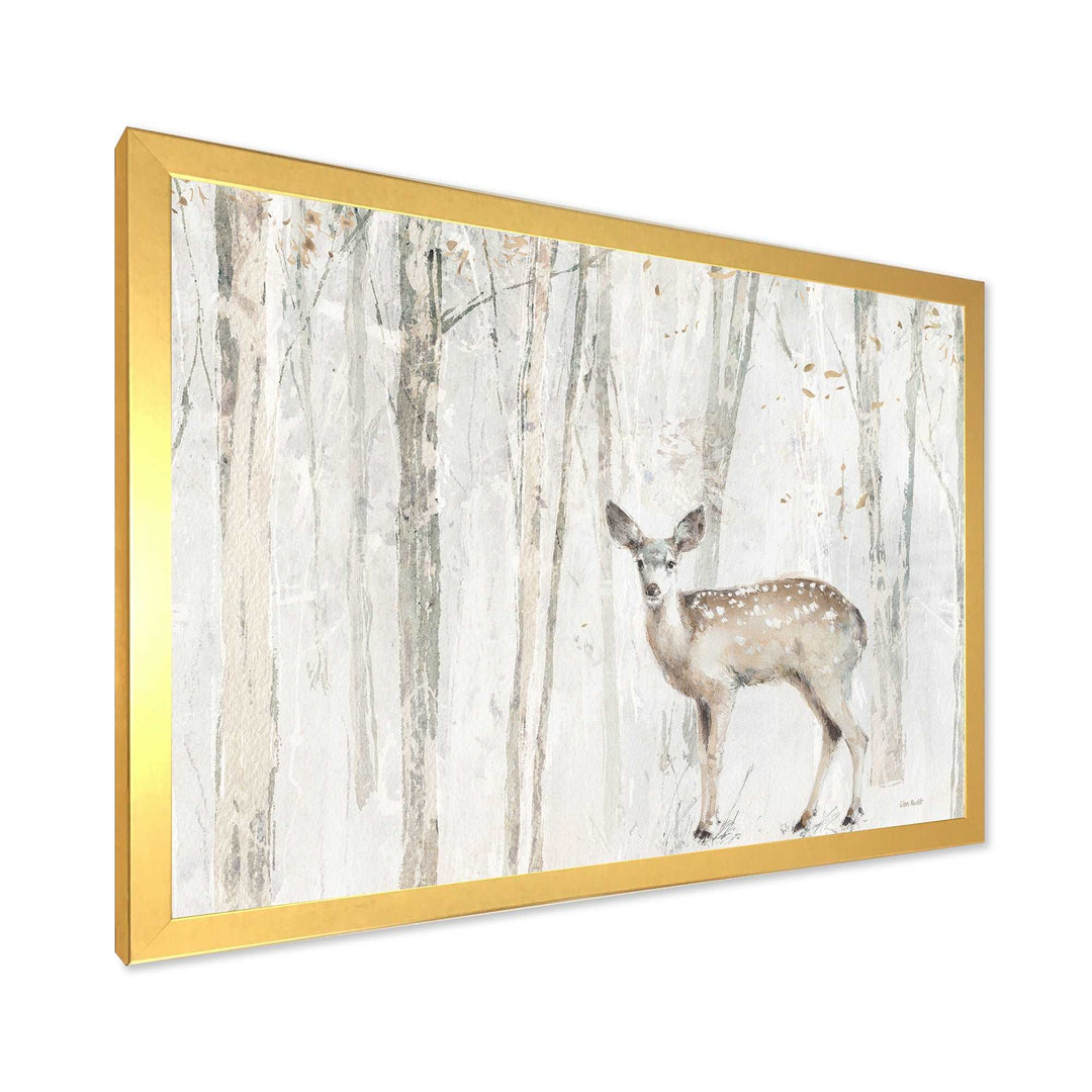 A Woodland Walk into the Forest I Framed Print Vibrant Gold - 1.5" Width