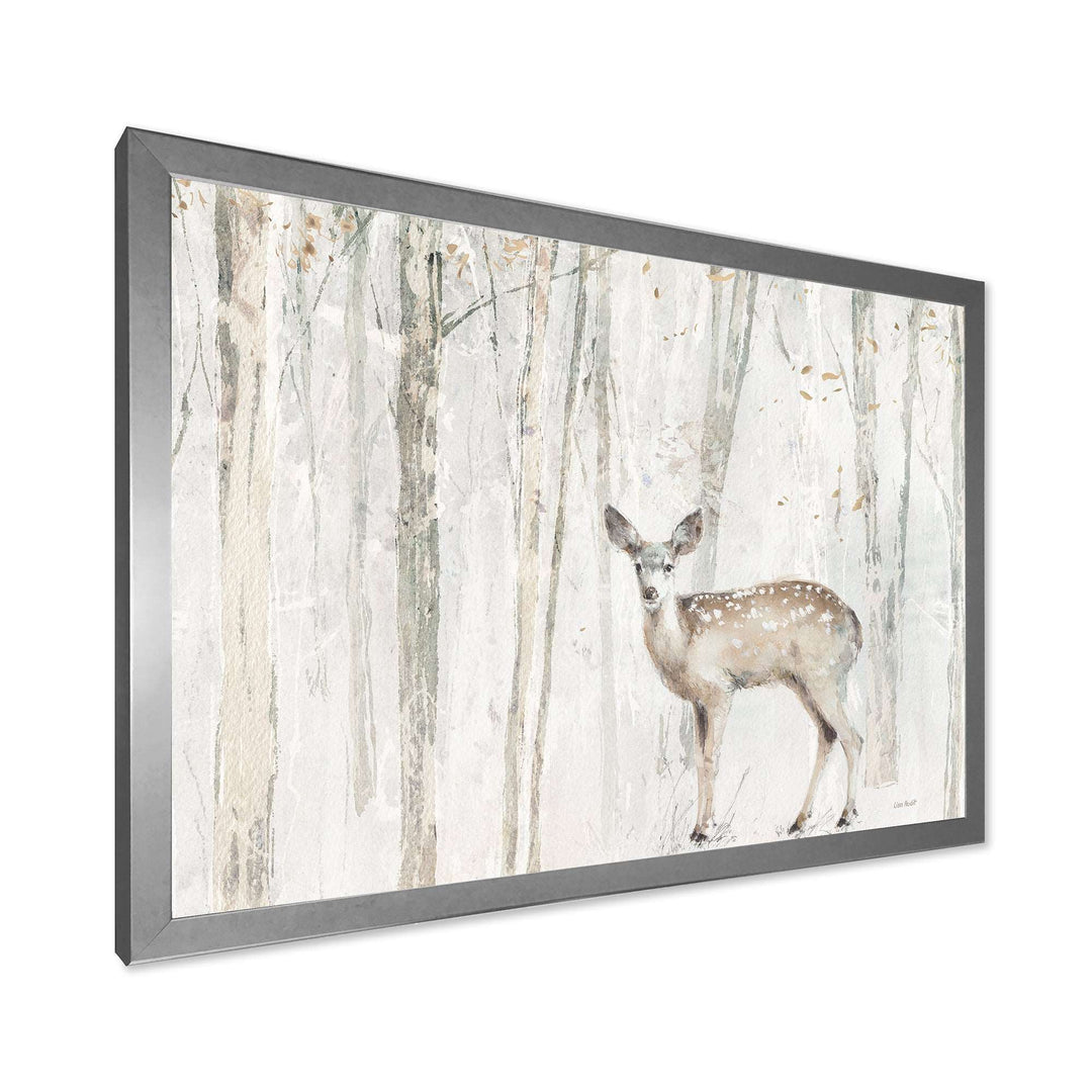 A Woodland Walk into the Forest I Framed Print Matte White - 1.5" Width