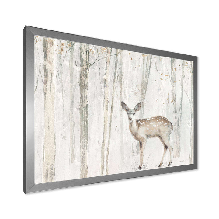 A Woodland Walk into the Forest I Framed Print Matte White - 1.5" Width