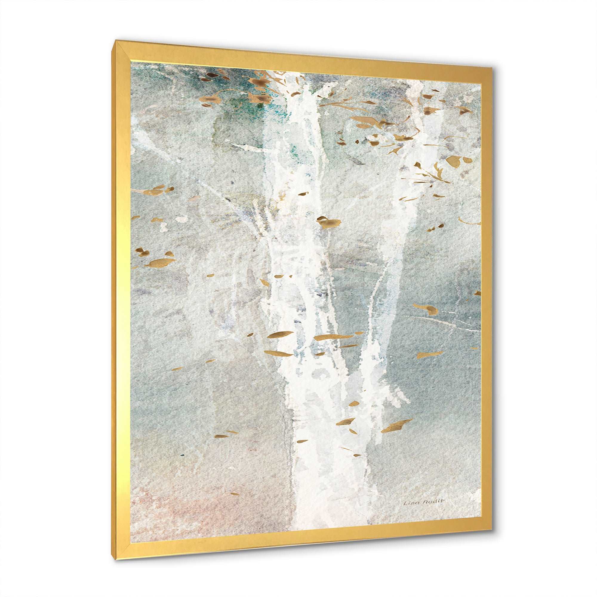 A Woodland Walk into the Forest IV Framed Print Vibrant Gold - 1.5" Width