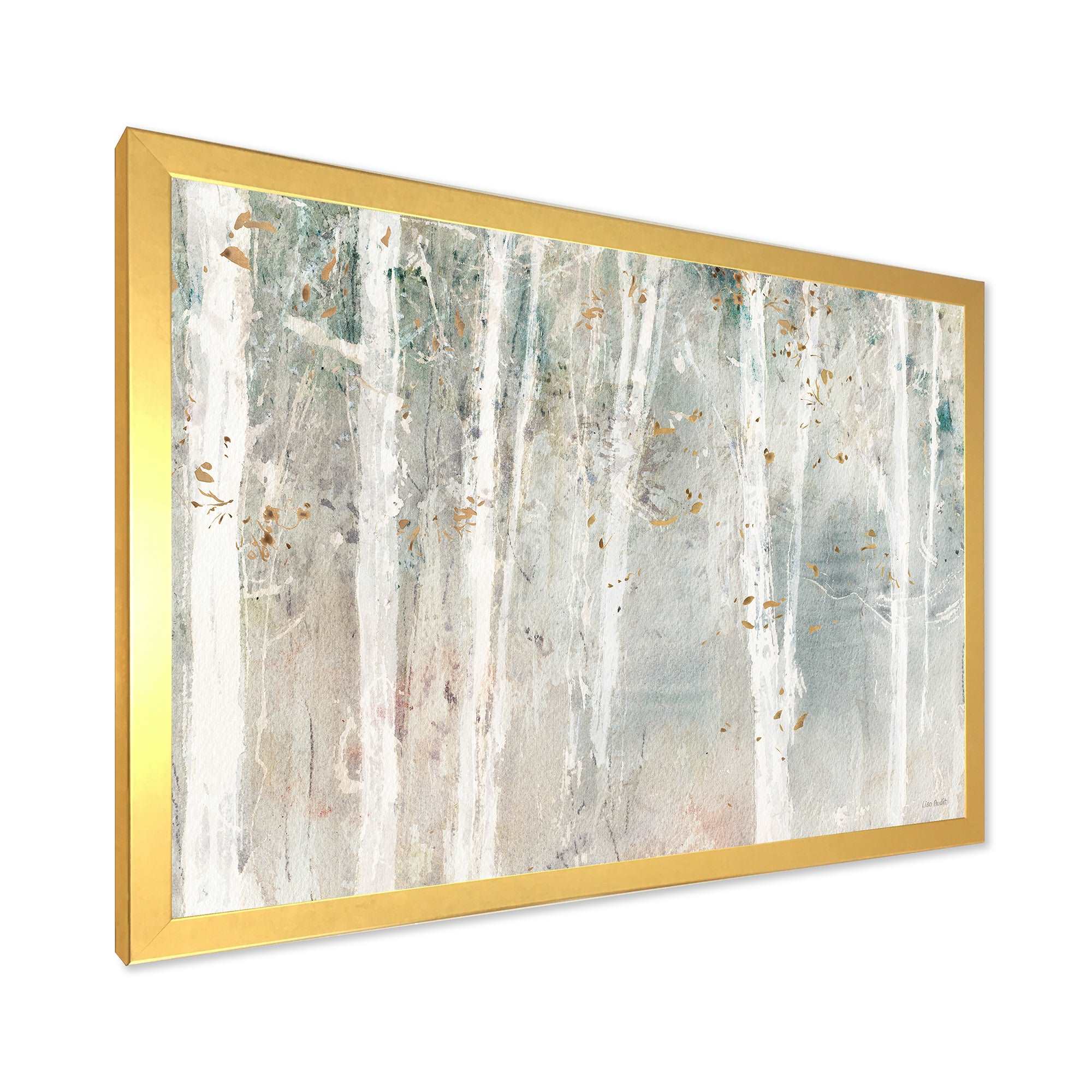 A Woodland Walk into the Forest VII Framed Print Vibrant Gold - 1.5" Width