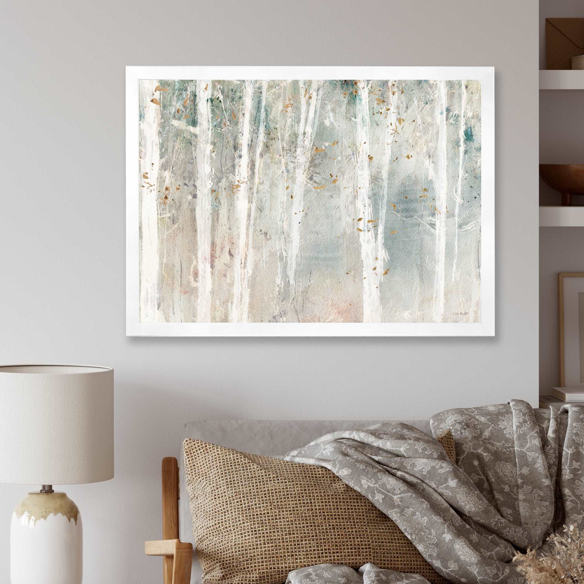 A Woodland Walk into the Forest VII Framed Print Matte White - 1.5" Width
