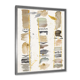 Abstract Gold Birch Trees I Framed Print Matte White - 1.5" Width