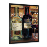 A Reflection of Wine Bottle II Framed Print Vibrant Black - 1.5" Width