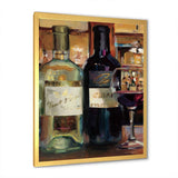 A Reflection of Wine Bottle II Framed Print Vibrant Gold - 1.5" Width