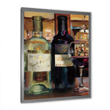 A Reflection of Wine Bottle II Framed Print Matte White - 1.5" Width