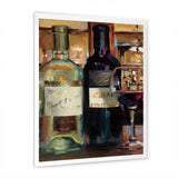 A Reflection of Wine Bottle II Framed Print Matte White - 1.5" Width
