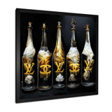 Fashion Designer Champagne Bottles - Fashion Canvas Wall Art