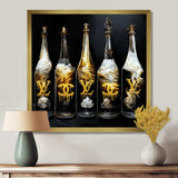 Fashion Designer Champagne Bottles - Fashion Canvas Wall Art