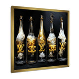 Fashion Designer Champagne Bottles - Fashion Canvas Wall Art