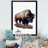 Double Exposure Of A Bull With Nevada Landscape - Buffalo Wall Art Prints