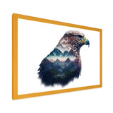 Double Exposure Of A Eagles With Mountain Landscape - Blue Eagle Wall Art