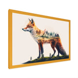 Double Exposure Of A Fox With Nature - Fox Bedroom Wall Art