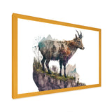 Double Exposure Of A Goat With Nature - Goat Canvas Wall Art
