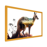 Double Exposure Of A Kangaroo With Australian Landscape - Kangaroo Wall Decor