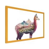 Double Exposure Of A Llama With Nature Landscape - Llama Wall Art Prints