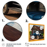 30S Ford Car In Barn II Framed Print Vibrant Gold - 1.5"Width