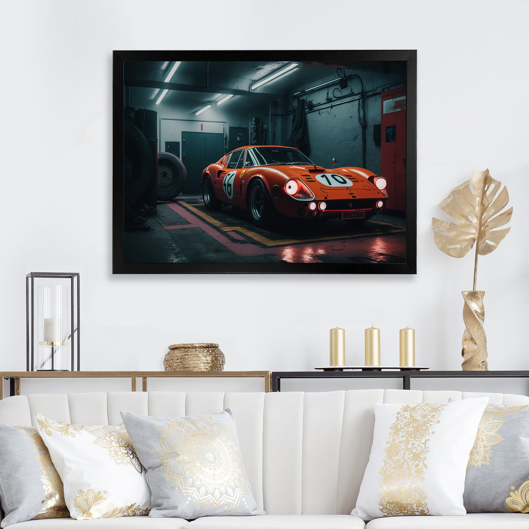 Orange Exotic Car Photography - Cars Race Exotic Canvas Wall Art