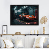 Orange Exotic Car Photography - Cars Race Exotic Canvas Wall Art