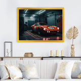 Orange Exotic Car Photography - Cars Race Exotic Canvas Wall Art