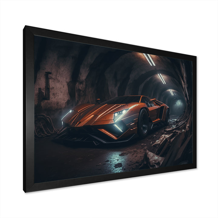 Orange Body kit Exotic Car Photography - Cars Race Exotic Canvas Wall Art