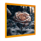 A Blooming Rose Flower In A Forest II Framed Print Vibrant Gold - 1.5"Width