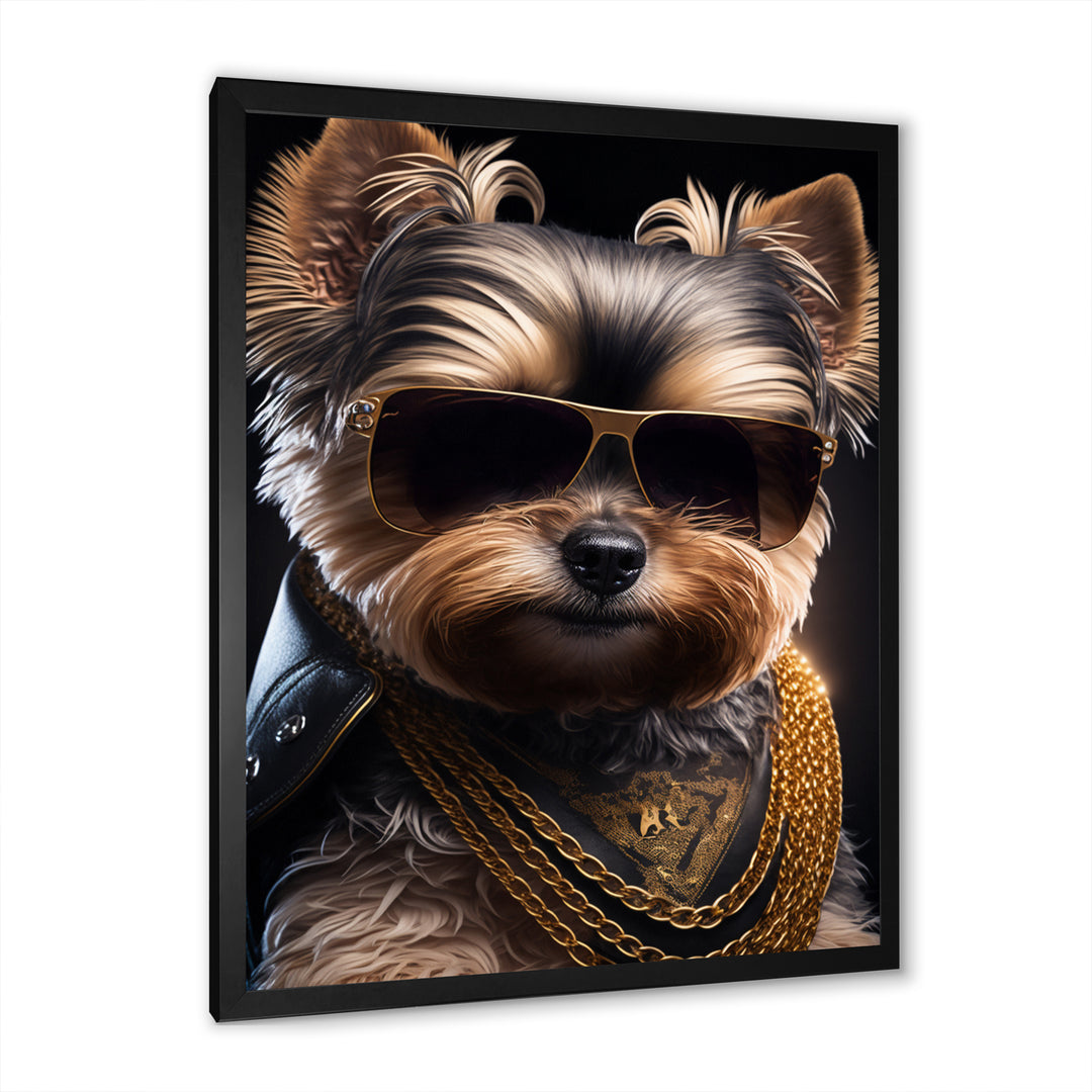 Mafia Yorkshire - Dog Yorkshire Framed Canvas Art