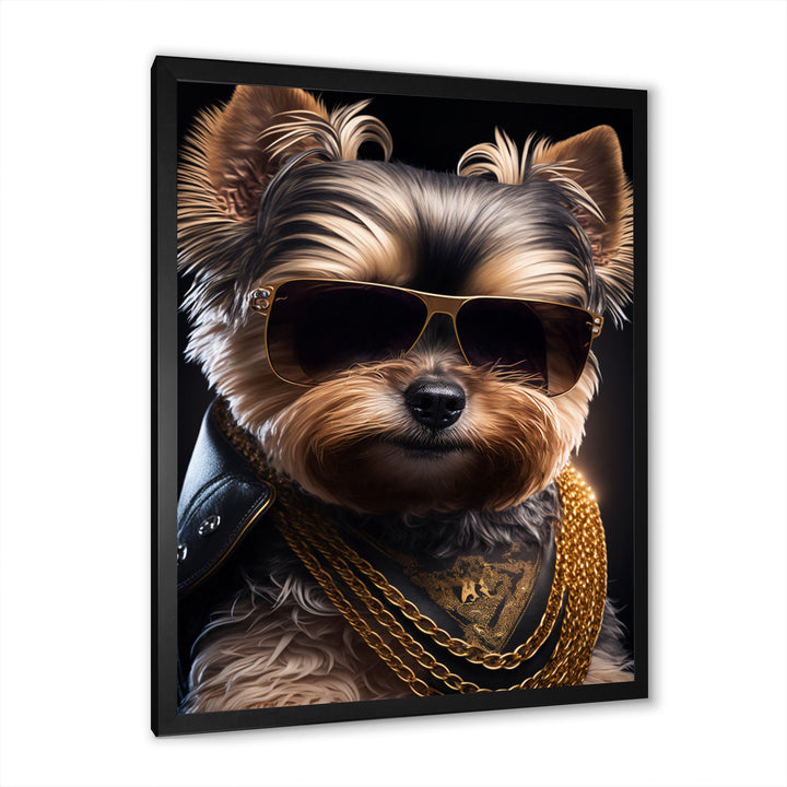 Mafia Yorkshire - Dog Yorkshire Framed Canvas Art