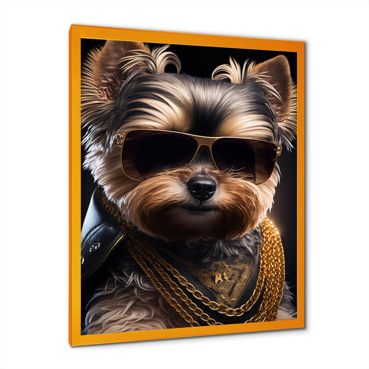 Mafia Yorkshire - Dog Yorkshire Framed Canvas Art