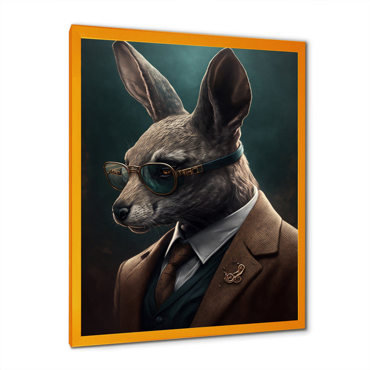 Mafia Rabbit - Rabbit Large Canvas Wall Art