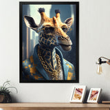 Giraffe Ganster - Gold Giraffe Wall Art