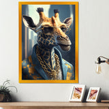 Giraffe Ganster - Gold Giraffe Wall Art