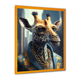 Giraffe Ganster - Gold Giraffe Wall Art