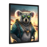 Koala Gangster In NYC - Koala Large Canvas Wall Art