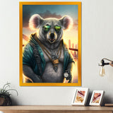 Koala Gangster In NYC - Koala Large Canvas Wall Art
