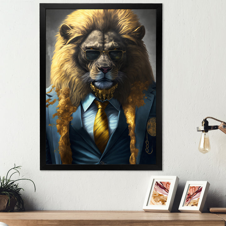 Lion Gangster In NYC - Lion Home Decor Art
