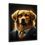 Mafia Golden Retriever - Dog Retriever Canvas Wall Art