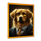 Mafia Golden Retriever - Dog Retriever Canvas Wall Art